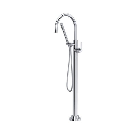 Lombardia Single Hole Floor Mount Tub Filler Trim